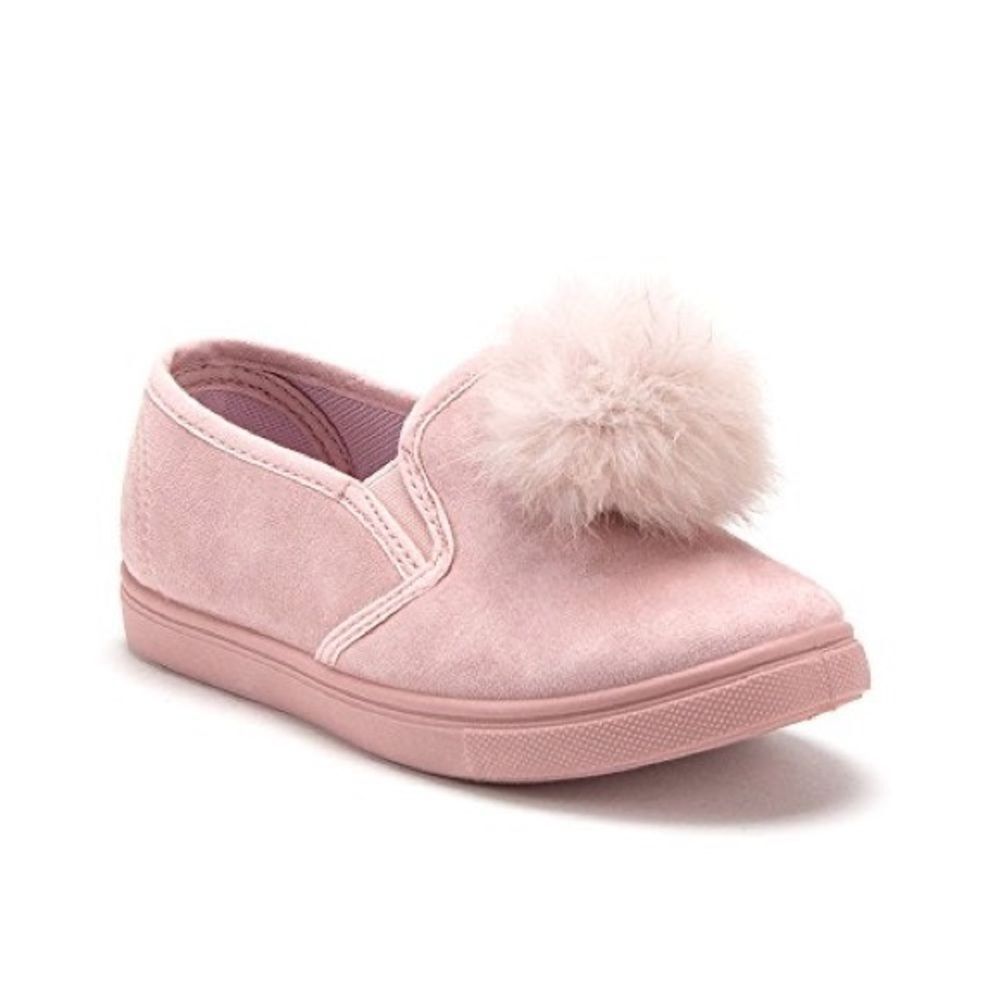 Ositos CAL-02K Blush Pink Slip On Pom Pom Sneakers Loafers Shoes Size 8 New - Picture 2 of 8
